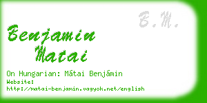 benjamin matai business card